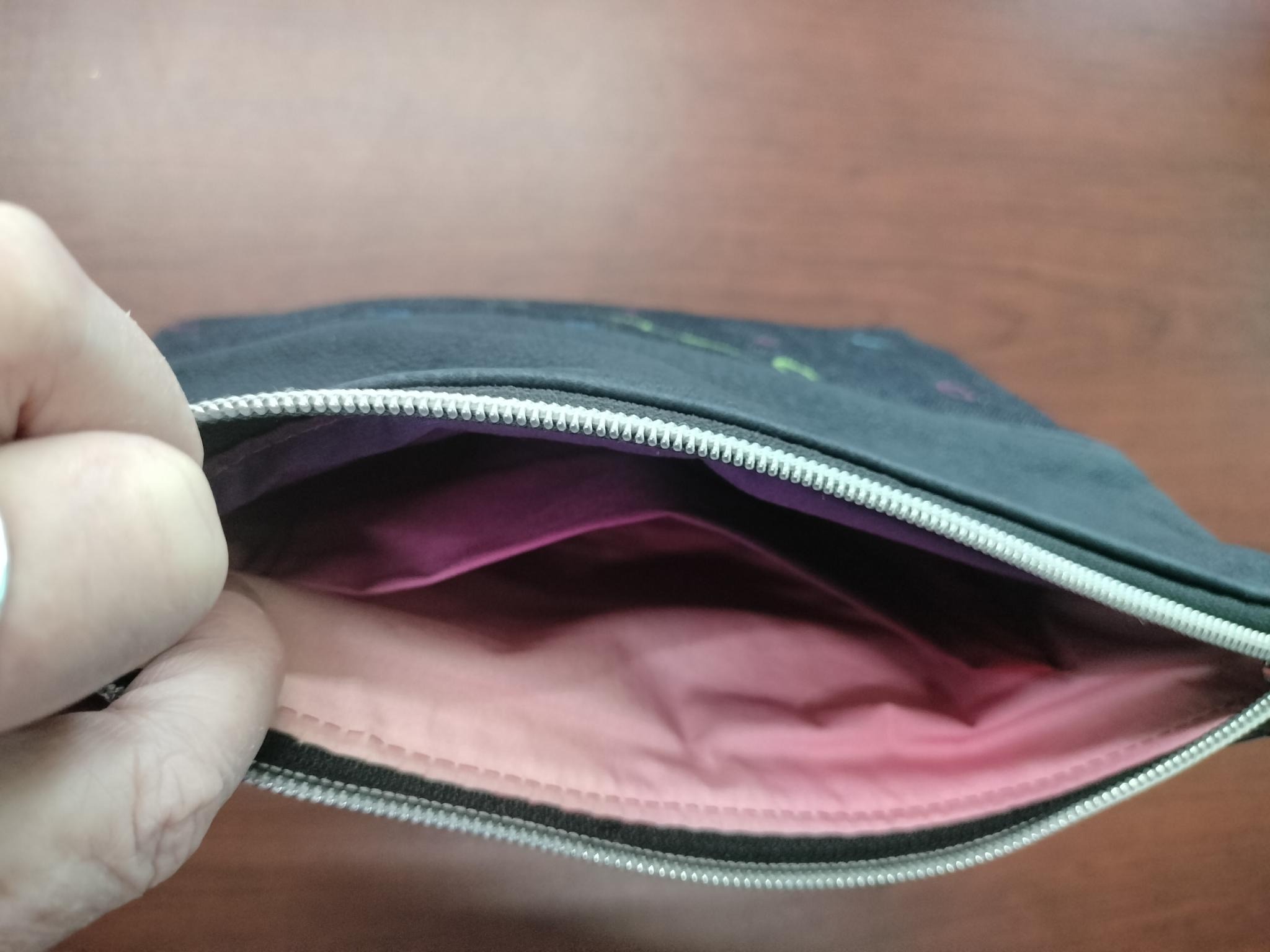 Leather & Denim Clutch Bag - Image 3